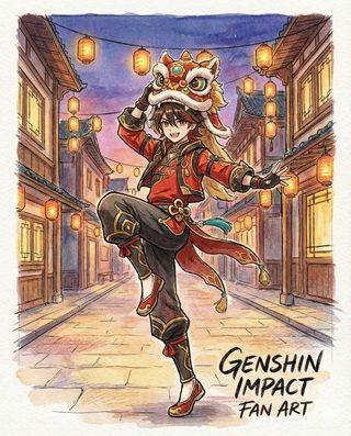 Gaming Genshin Impact Character Art